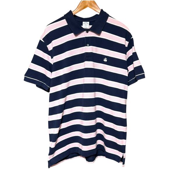 Brooks Brothers Slim Fit Polo Blue Pink XXL - Picture 1 of 3